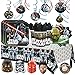 Star Wars Classic Mega Deluxe Birthday Party Supply Pack for 16 with Plates, Napkins,Cups, Tablecover, Hanging Swirl Decorations, Star Wars Themed Masks, and a Porg Inspired Pin
