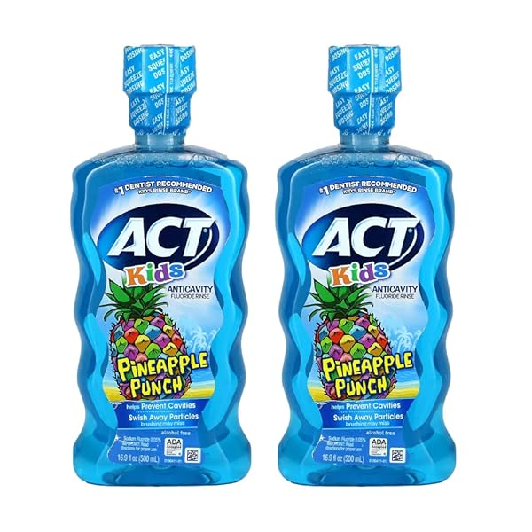 ACT KIDS ANTICAVITY FLUORIDE RINSE, PINEAPPLE PUNCH, 16.9 OUNCE
