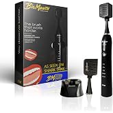 Dr Bobbi Big Mouth Electric Toothbrush for Adults | Ultrasonic Rechargeable Tooth Brush with 5 Cleaning Modes &amp; 2-Minute Smart Timer | Extra Electric Toothbrush Heads Included | Black