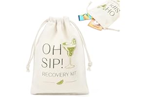 CEELGON 10 Pack Margarita Oh Sip Hangover Kit Bags for Bachelorette Birthday Party Favors Gifts 5" x 7" Drawstring Recovery Kit Goodie Pouch Girls Trip Emergency Supplies