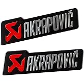 Modified Exhaust Pipe Motorcycle Stickers Label Decals Racing Decoration, 2 Pcs, Aluminum Material, 100mm*26mm