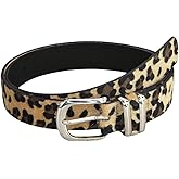 Verdusa Women's Leopard Print Belts PU Leather Waist Belts