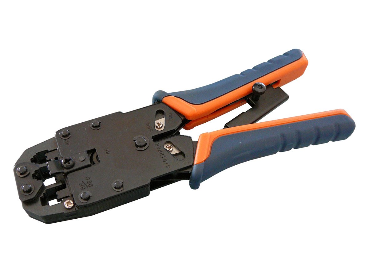 KALEA-INFORMATIQUE Crimping Pliers for RJ45 / 8P8C - RJ12 / 6P6C - RJ11 / 6P4C - RJ09 / 4P4C Plugs/with SLOTTER