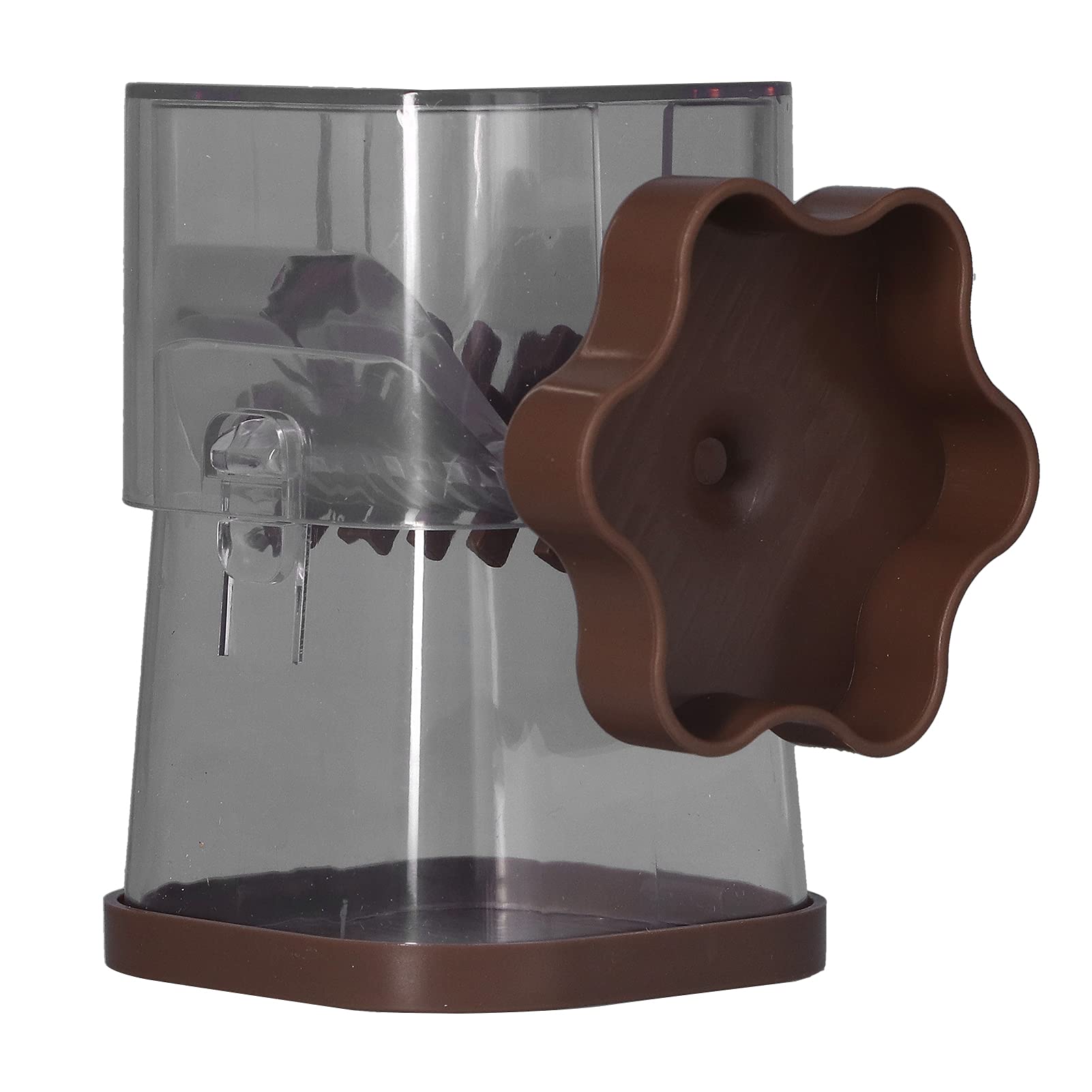 Manual Nut Chopper, Manual Nut Grinder, Multifunctional Dried Fruit Crusher, Effortless Easy to Clean Hand Crank Nut Grinder for Almonds Hazelnuts Pecans(Brown)