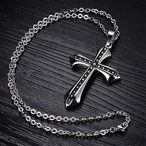 Fashion men women black silver unisex s stainless steel…