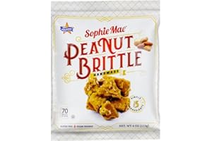 Atkinson's Sophie Mae Peanut Brittle Bites - Salty and Sweet Peanut Brittle - Gluten Free, Kosher, Vegan, No Artificial Ingredients - 4 oz. Peg Bag