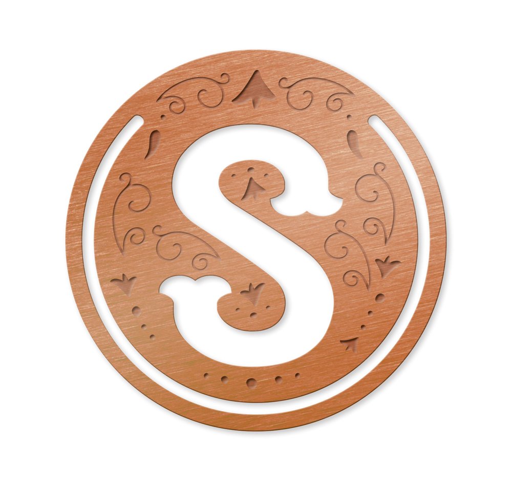 Literary Letters Metal Bookmark - Letter S