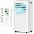 Coolblus 12000 BTU Portable Air Conditioners Cool Up to 550 Sq.Ft,3-in-1 AC Unit with Remote Control/LED Display/Installation Kits & Screwdriver/24Hrs Timer for Home/Office,White