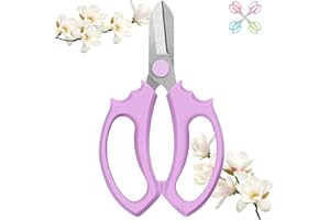 SUMYOUNG Floral Shears,Professional Flower Scissors,Garden Shears with Comfortable Grip Handle,Pruning Shears,Floral Scissors for Arranging Flowers,Gardening,Pruning,Trimming Plants,Picking,Cutting-Purple