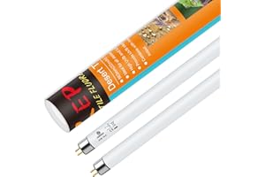 REPTI HOME 2PCS T5 UVB Reptile Light 8W 10.0,UVA UVB Light Bulb for Reptiles,Reptile UVB Lamp Tube for Bearded Dragon,12 Inchs