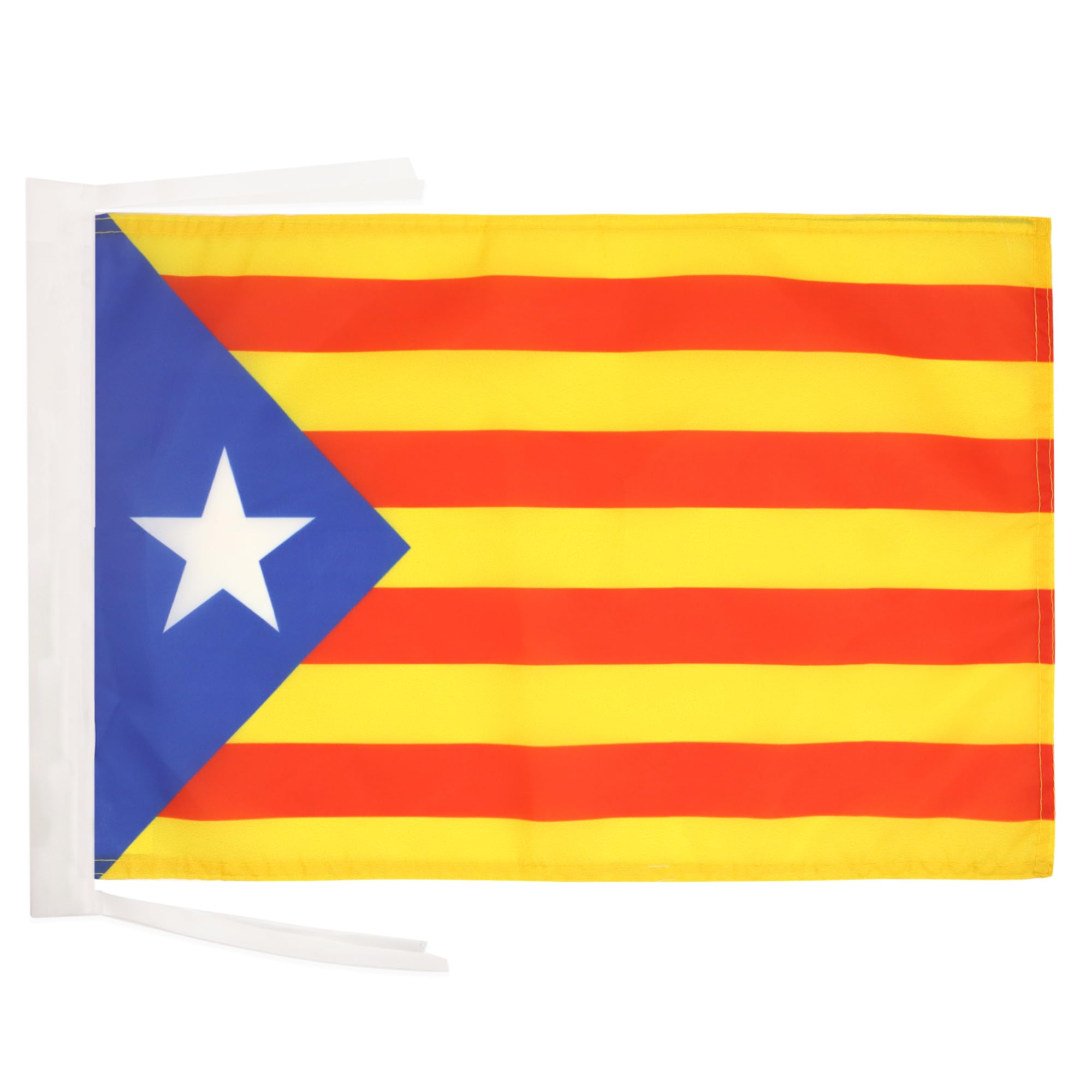 AZ FLAG - Catalonia Estelada Blava Flag - 18'' x 12'' - 100% Polyester Independentist Catalan Small Banner with Two Cords - Fade Resistant - Vivid Colors - 18x12 in - 45x30 Cm — image 1