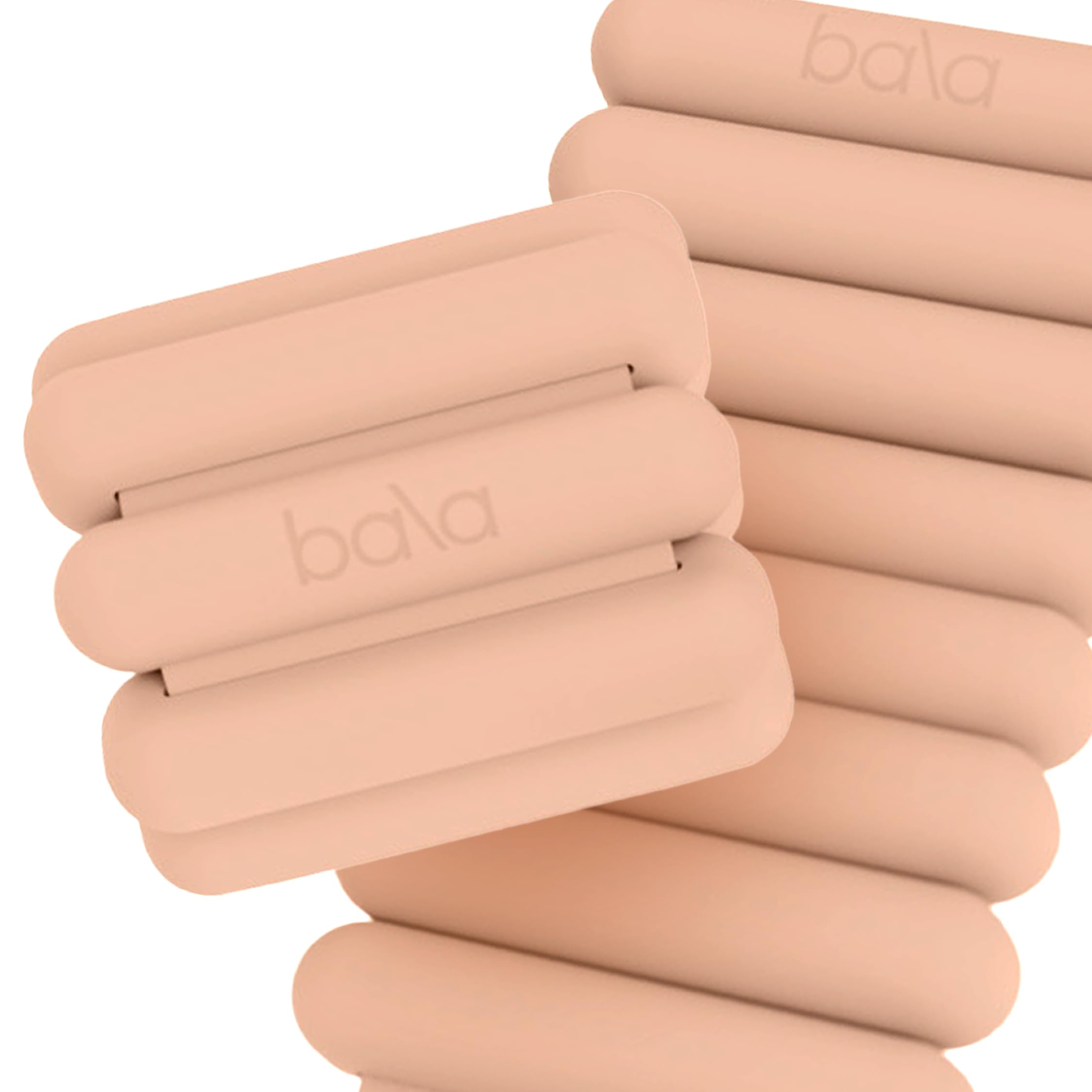 Bala Bangles Wrist & Ankle Weights for Women & Men - 3 lb Adjustable Weighted Bands - Soft Silicone Arm & Leg Weights for Pilates, Yoga, Walking, Barre, Home Workout & Strength Training Exercise Image