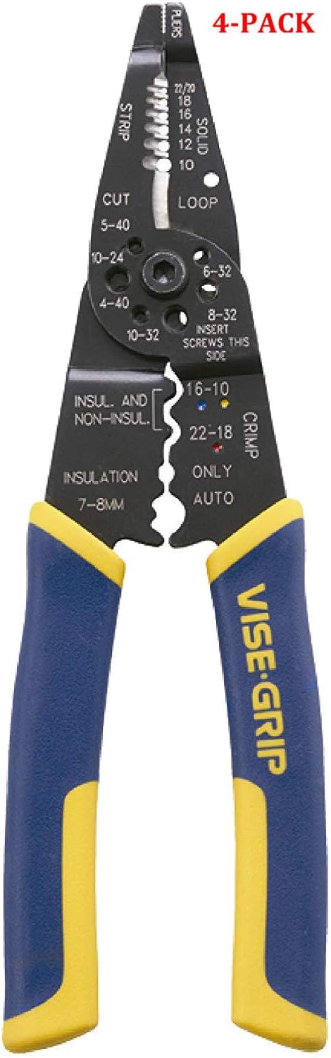 IRWIN VISE-GRIP Wire Stripping Tool / Wire Cutter, 8-Inch (2078309) - Wire Strippers - 