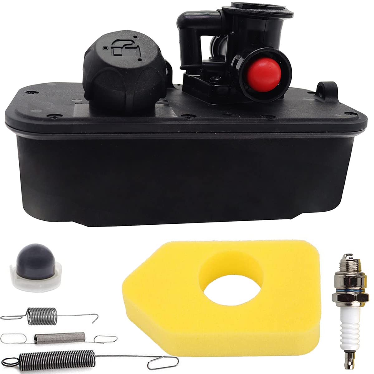 ZAMDOE 498809 Fuel Tank 795477 Carburetor 698369 Air Filter Replacement for Briggs & Stratton 494406 498809A 795469 794147 699660 794161 498811 Carb, with Spark Plug Springs