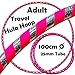 PRO Hoops (Ultra-Grip/Glitter Deco) Weighted Travel Hoop (100cm/39') Hoops for Exercise, Dance & Fitness! (640g) NO Instructions Needed - Same Day Dispatch! (UV Pink/Silver Glitter)