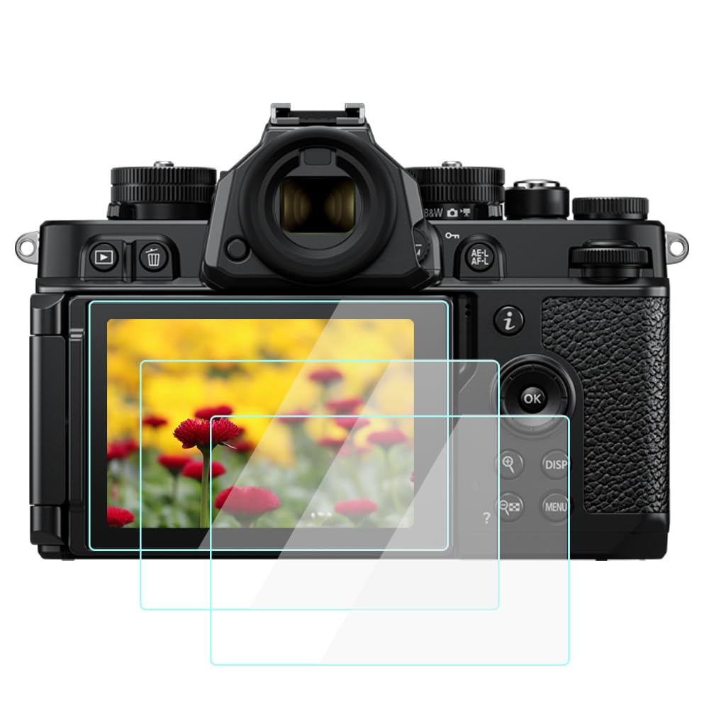 YRTIYO ZF Screen Protector Anti-Scrach Anti-Bubble Ultra-Clear 9H Tempered Glass 3-Pack, Compatible for Nikon Z f/Z 50ii Z5 Z6 Z7 Z8 Z9 Camera