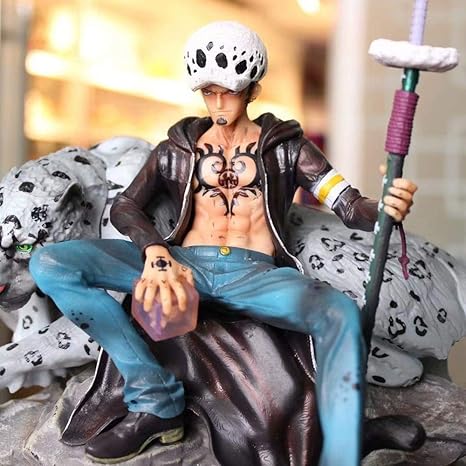 Amazon Co Jp ワンピースgk Trafalgarroブラックパールsnow Leopardのモデルデコレーション銅像アニメキャラクター玩具文字ギフト27cmの ホーム キッチン