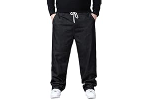 Big and Tall Baggy Jeans for Men Plus Size Elastic Waisted Denim Joggers Pants Straight Loose Jean Trousers 2XL-6XL