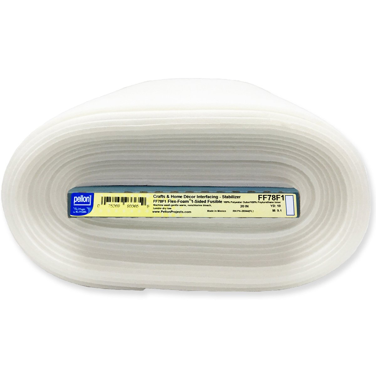 Pellon FF78F1 Flex Foam Fusible 1 Side 10yd 1 Stabilizer 20" x 10 Yds