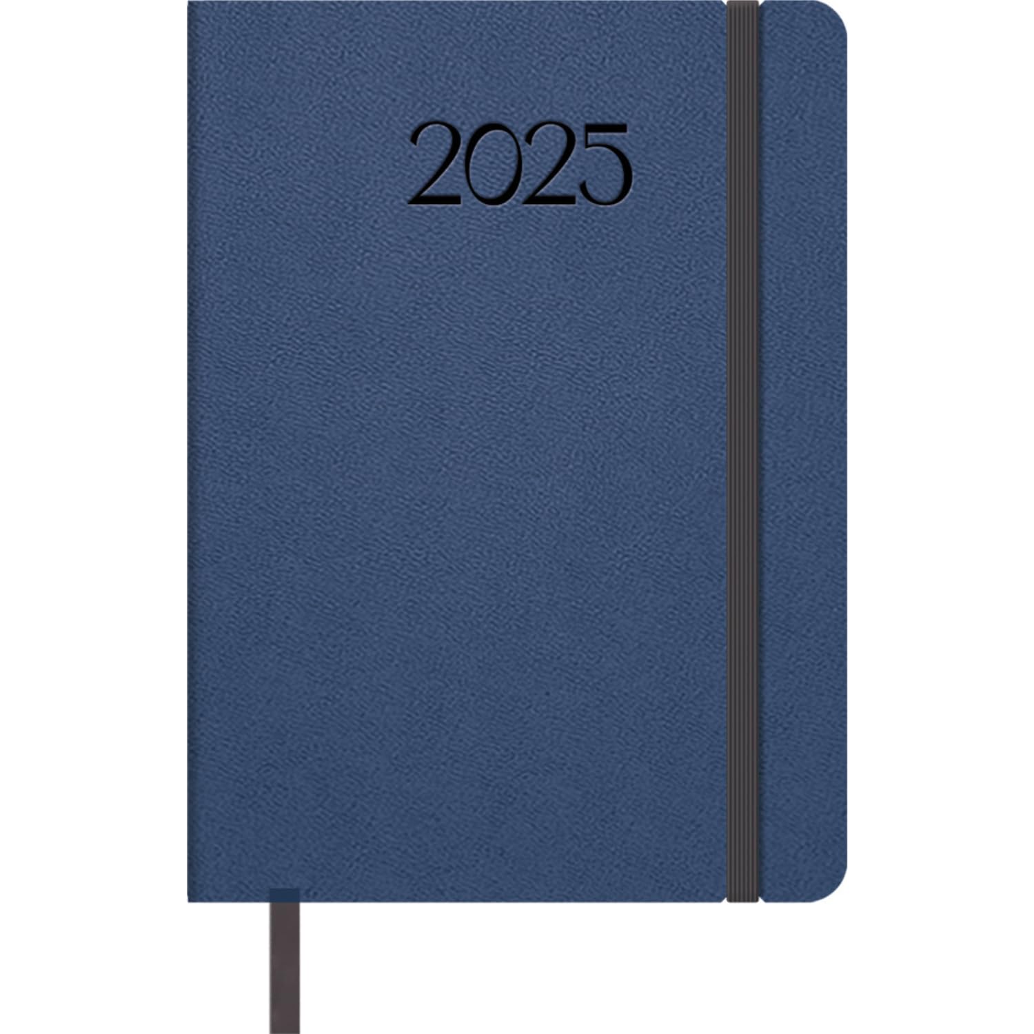 Dohe - 2025 Diary - Day by Page, A5 Size (14 x 20 cm), 12 Months January to December, Flexible Leatherette Cover, Planner in Spanish, Office Supplies - MANHATTAN Blue
