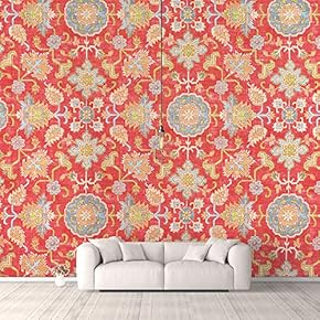 Wall Murals for Bedroom Traditional Flower Pattern Removable Wallpaper Peel and Stick Wall Stickers - 66x96 inches