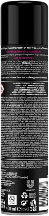 TRESemme Extra Hold Hairspray 24hr Frizz Control Smooth Finish 6x 400ml view 3