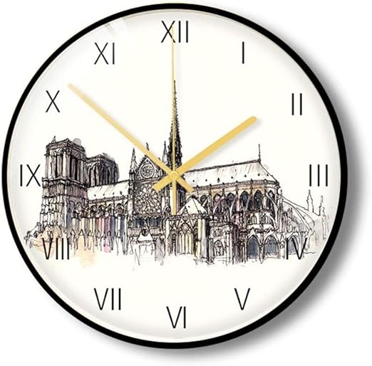 Waroomss Reloj De Pared Relojes Decorativos Silenciosos Sin Tic