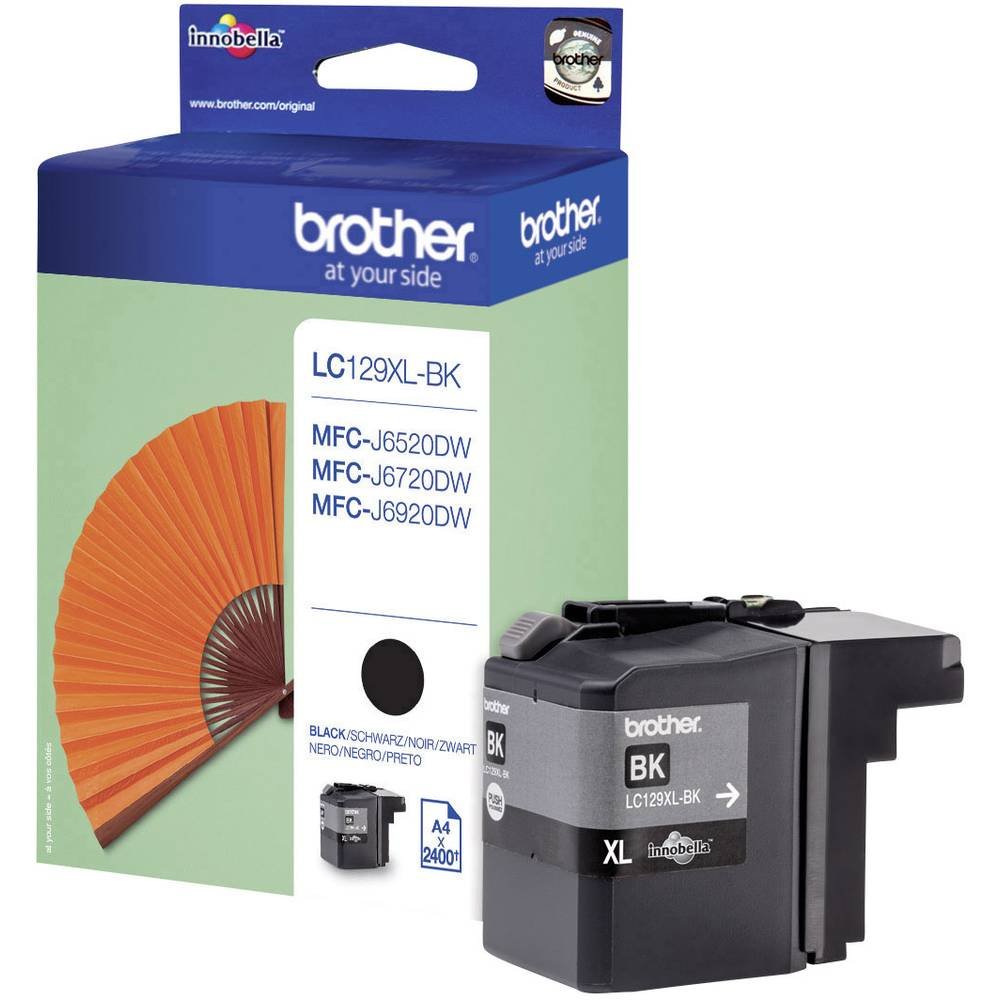 BROTHER LC-129XLBK Inkjet Cartridge, Black, Single Pack, Super High Yield, Includes 1 x Inkjet Cartridge, Genuine Supplies