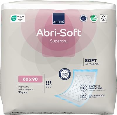 ABENA Abri-Soft Superdry 60x90 cm Bed Pads Pack of 30 Eco-Labelled