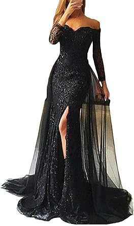 Vestidos de noche con cola desmontable Clearance