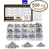 Tamier 500PCS M3/M4/M5 Stainless Steel Button Head Screw Hex Socket Head Cap Nuts and Bolts Assortment Kit