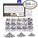 Tamier 500PCS M3/M4/M5 Stainless Steel Button Head Screw Hex Socket Head Cap Nuts and Bolts Assortment Kit