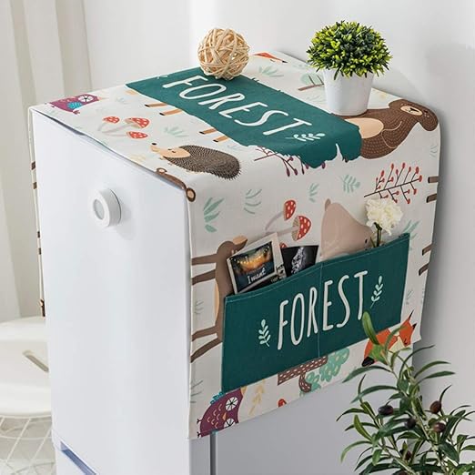 Refrigerador cubierta de tela rodillo lavadora toalla de la ...