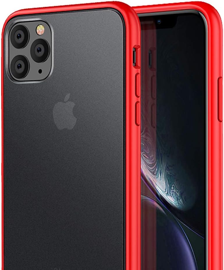 11 Pro Max Case Compatible with Apple iPhone 11pro max Cover IP 11promax Protective Coque Ultra THin Slim Bumper iPh 11 ProMac mas Fundas TPU+PC Para 6.5 inch 2019 (Red)