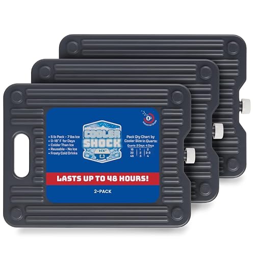 Cooler Shock Ice Packs for Cooler, Reusable, Long Lasting, Cold Freezer ...