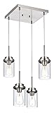 MELUCEE 4-Light Hanging Pendant Light Fixtures with
