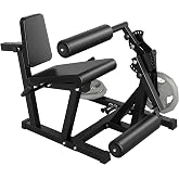 FinerFurnis 4-in-1 Leg Extension and Wave Machine, 700lbs Capacity, Adjustable Leg Press &amp; Seated Hamstring Wave, Heavy Duty Lower Body Home Gym Equipment, Calf Raise Function, Red and Black