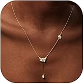 Your Always Charm Bow Necklace Dainty Gold Bowknot Pendant Choker Necklaces for Women Bow Stuff Jewelry Bow Themed Christmas Gifts Stocking Stuffers for Women Trendy