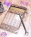 TISHAA Luxury Bling Bling Clear Diamond Crystal Decorative Office Calculator for Great GIFT (White Bling)