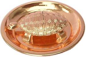 ANIKA SHOPIFY Feng Shui Copper Plate & Tortoise/ Turtle Lucky, Best Wishes, Vastu Living Positivity, Wealth, Good Health ,Good Luck & Longevity, for Home, Office Decor Gift Items. Set of 1