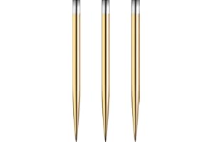 MISSION DARTS Mission Glide Standard and Personalised Dart Points | Gold Steel Tip Spare Point | Available in 30, 32, 34, 36, 38, 40