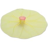 Charles Viancin Silicone Lid for Bowls and Pans - Lilypad Design - Small 6" | Microwave splatter cover with airtight seal on a smooth rim for food storage, oven, freezer, stovetop and dishwasher safe