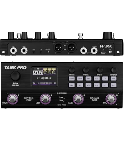 Amazon.com: M-VAVE TANK-PRO Multi Effects Guitar Pedal, Multi