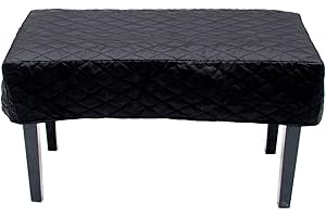 ESYUEL Piano Stool Chair Bench Cover with Quilted Diamond Pattern 29.9x14.2in for Piano Dual Seat Bench Universal (29.9x14.2in, Black)