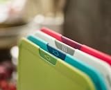 Joseph Joseph Duo Icon 4-Piece Colour Coded Cutting Board Set with Storage Stand view 5