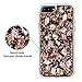 HoneyAKE Case for iPhone 7 Plus Case iPhone 8 Plus Case Handmade Genuine Shells Glitter Bling Shock Absorbing Hybrid Protective Phone Case for iPhone 6 Plus 6s Plus 7 Plus 8 Plus, Rose Gold