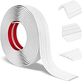 Wall Corner Protector Peel and Stick Corner Trim Molding Flexible Inside & Outside Wall Edge Guard Self Adhesive Moulding Trim for Edge Use, White, 0.8” W x 10’ L