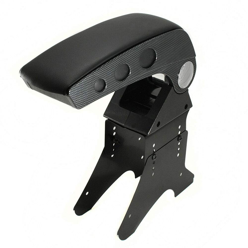 Armrest Car Arm Rest Centre Console Storage Box Leather Carbon Universal Organizer