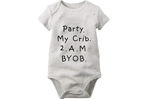 SUBTYE Funny Baby Bodysuit Cute Infant Boy Girl Clothes Super Soft Cotton Suit Humor Comfy One-Piece Gifts Newborn Essentials