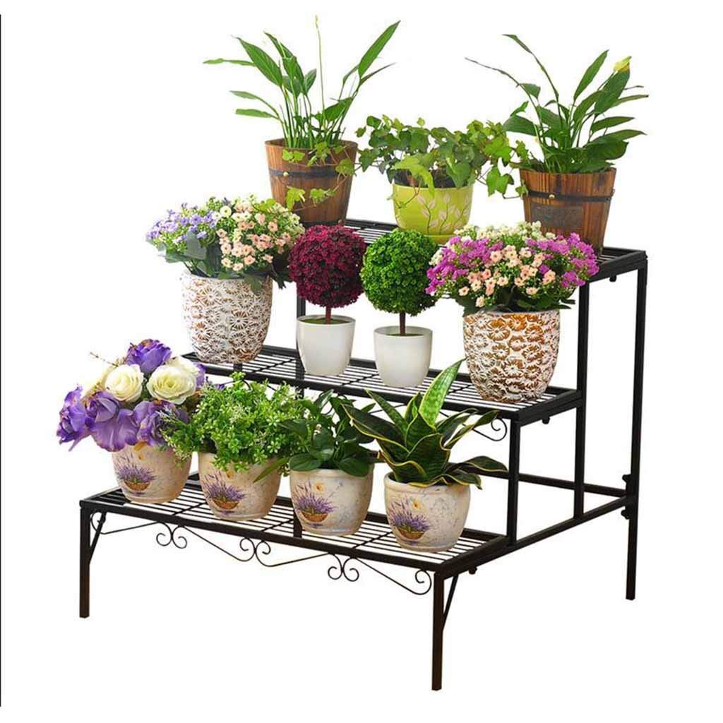 Color T2 Gardening CJC Wooden Flower 5 Rack Indoor Plant Stand Multi